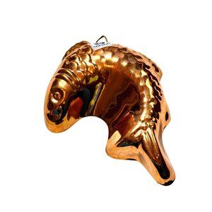 Daewoo Vintage Copper Jumping Fish Jello Mold Wall Decor